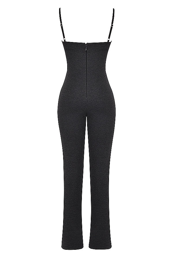 anthrazitfarbener loungewear-jumpsuit