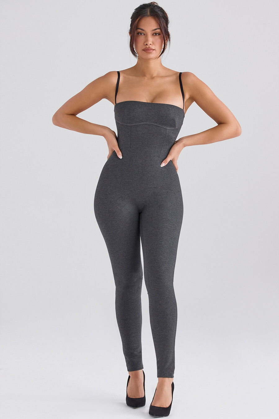 anthrazitfarbener loungewear-jumpsuit