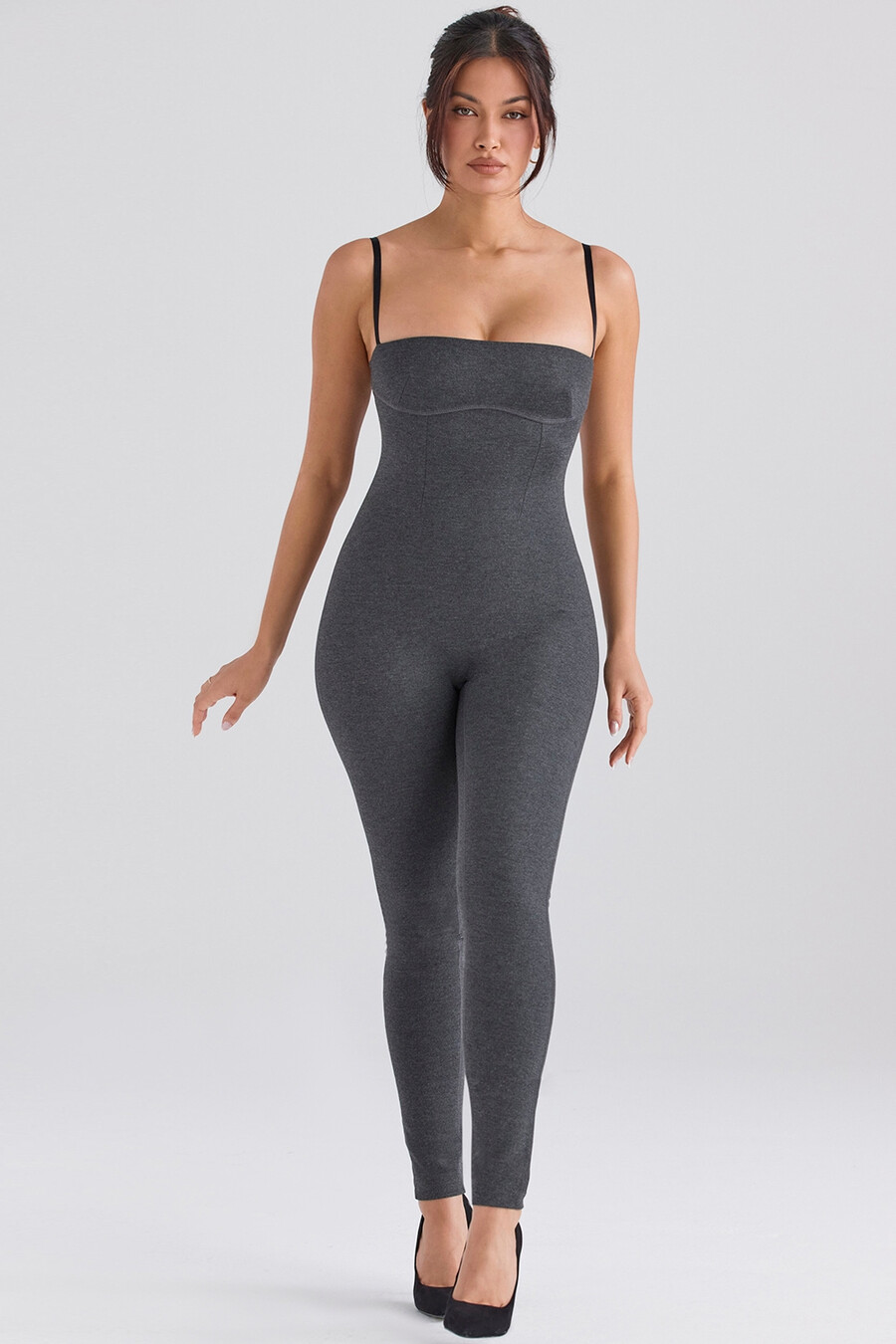 anthrazitfarbener loungewear-jumpsuit