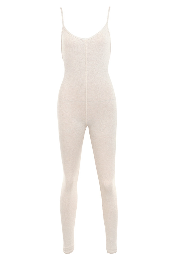 jumpsuit mit tiefem rückenausschnitt in milchmelierung