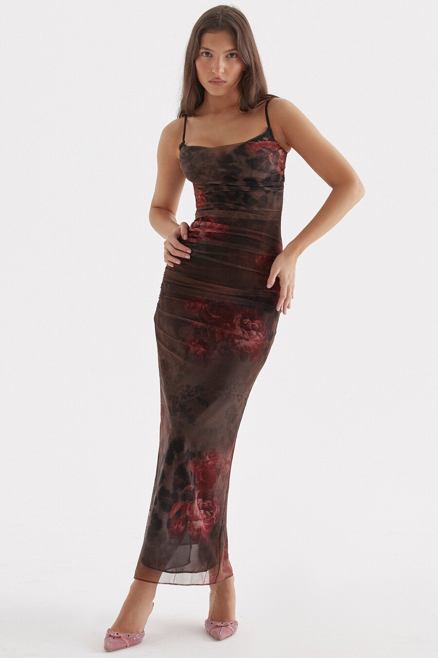 bedrucktes maxikleid