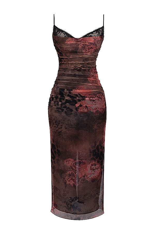 bedrucktes maxikleid