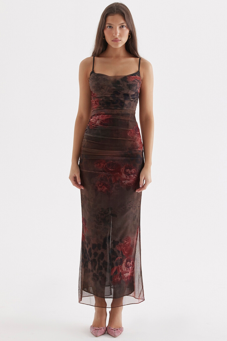bedrucktes maxikleid