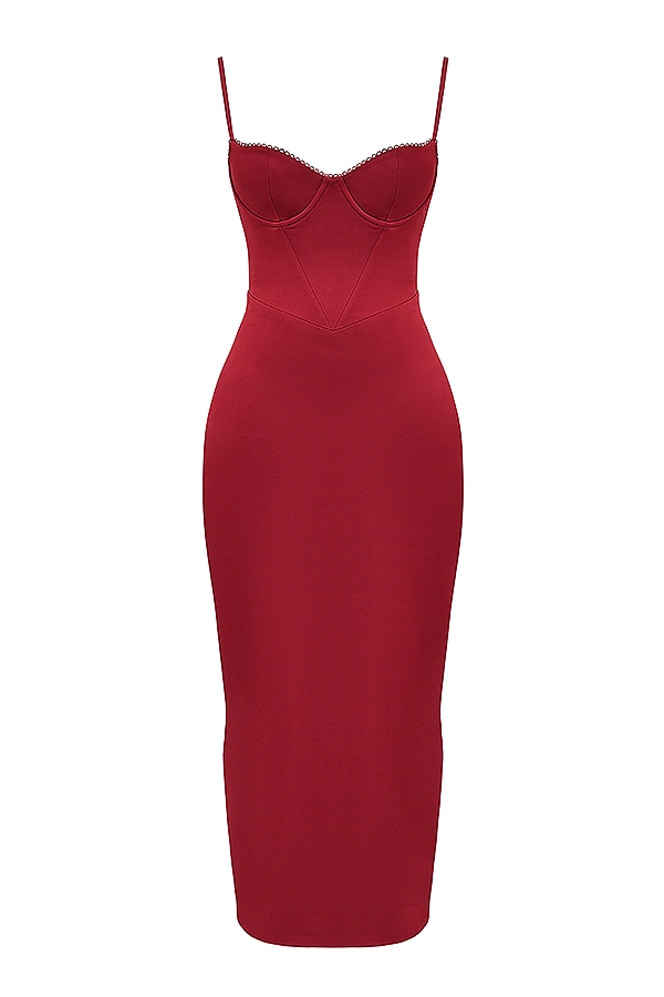 ruby korsett-maxikleid