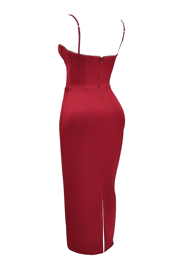 ruby korsett-maxikleid