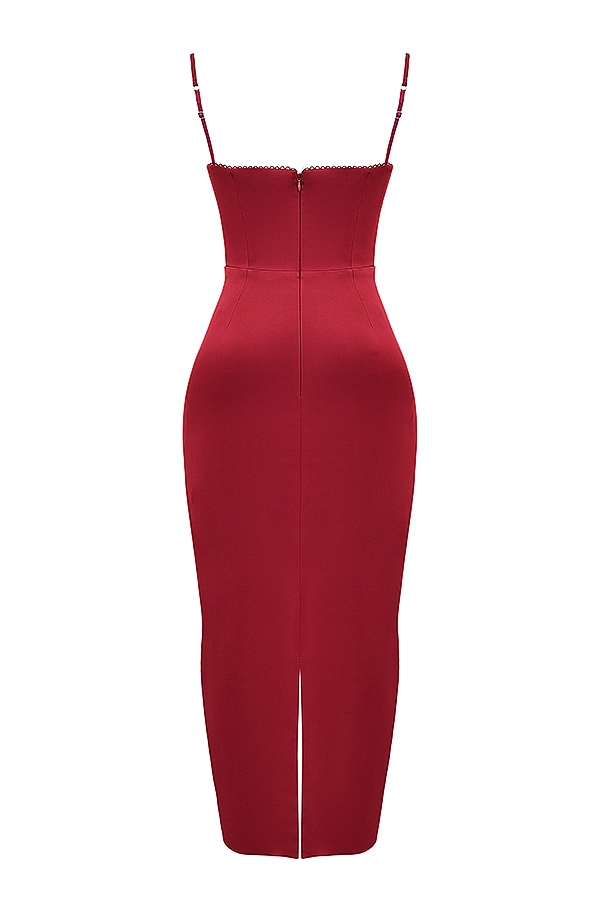 ruby korsett-maxikleid