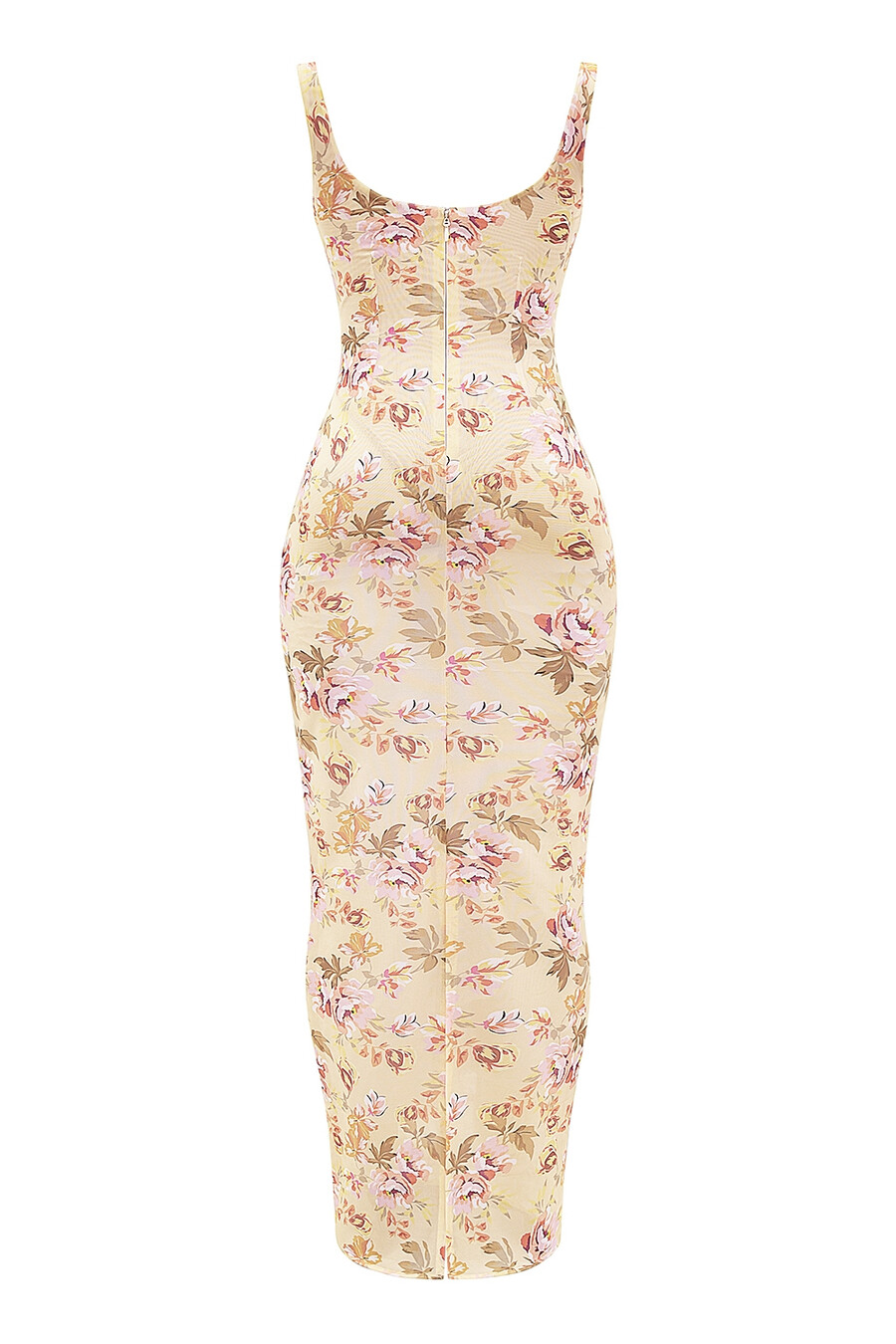 maxikleid mit honigblumenmuster