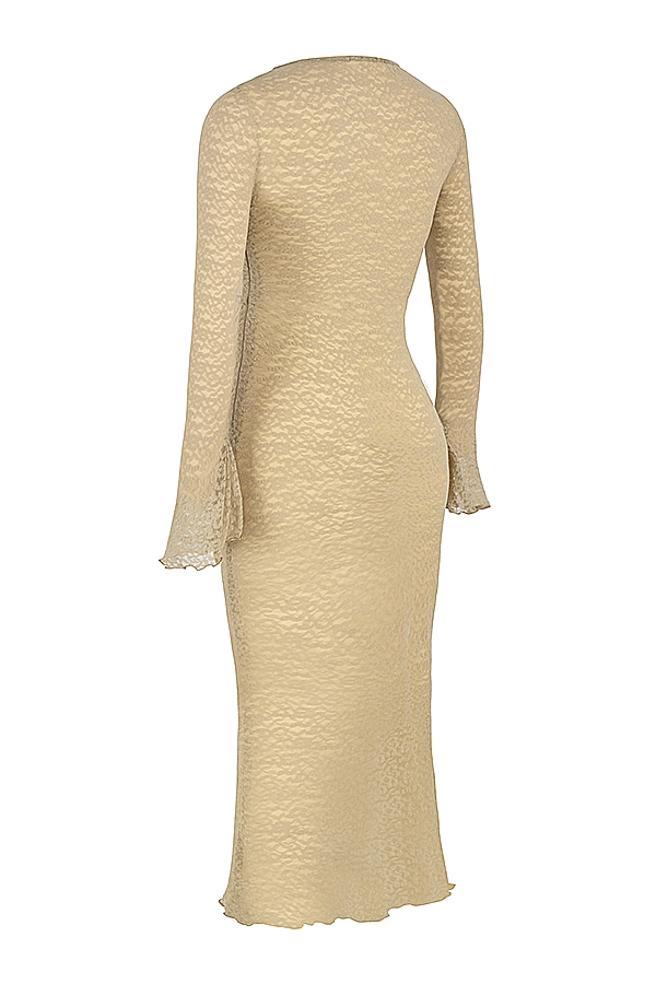 maxikleid aus geblümter spitze