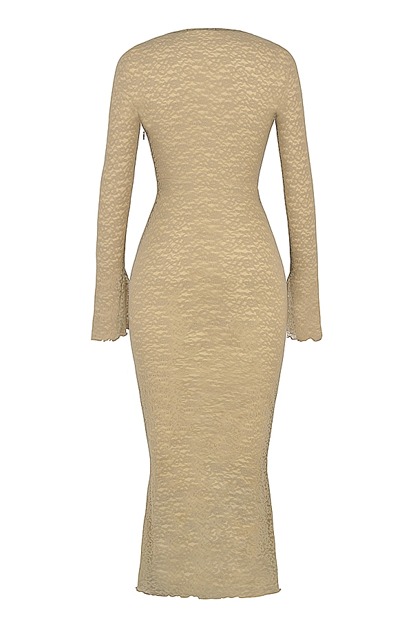 maxikleid aus geblümter spitze