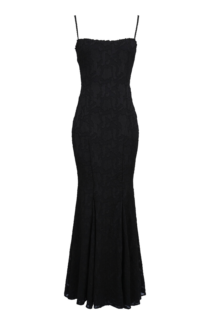 schwarzes maxikleid aus spitze