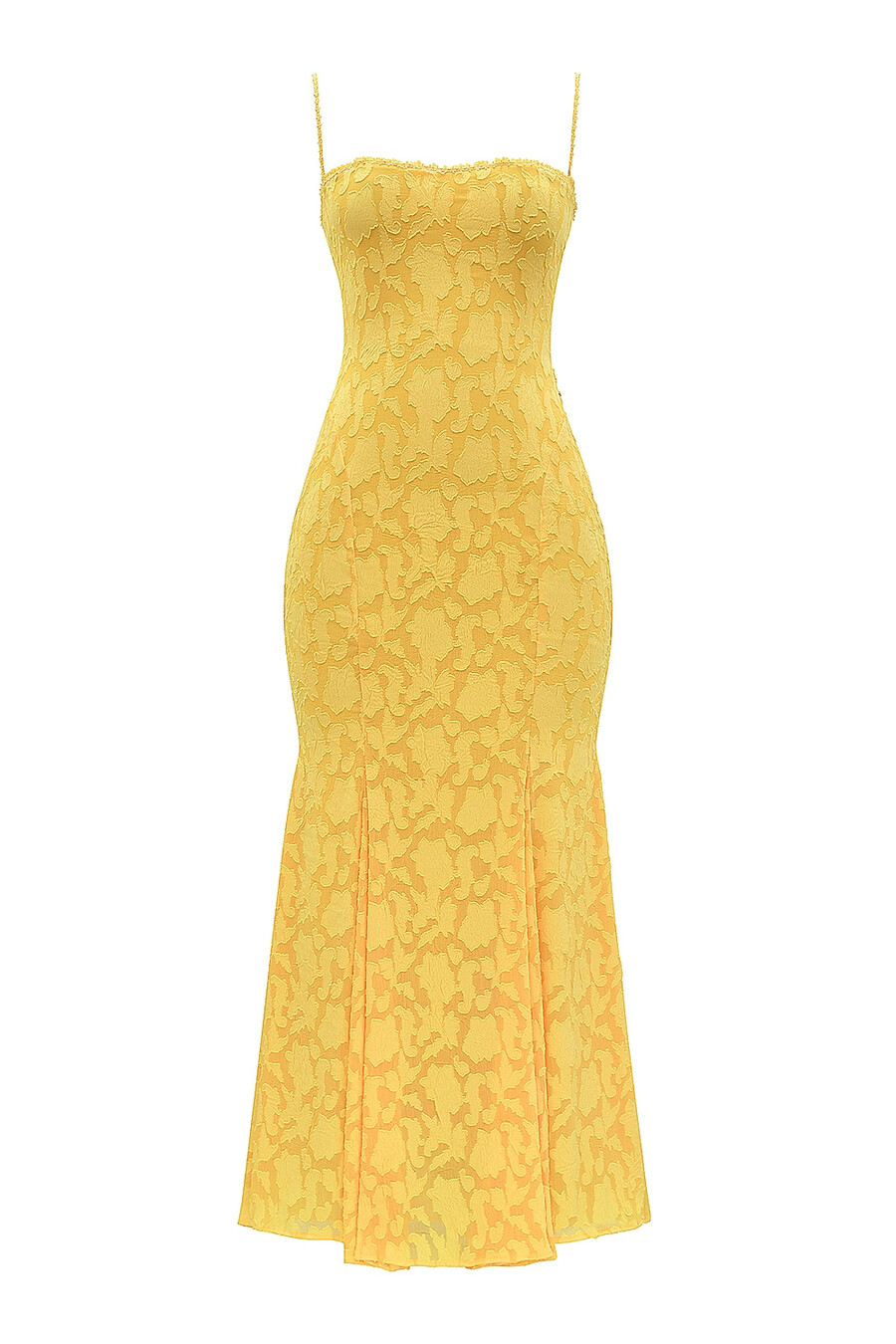 aprikosenfarbenes maxikleid mit schnürung am rücken