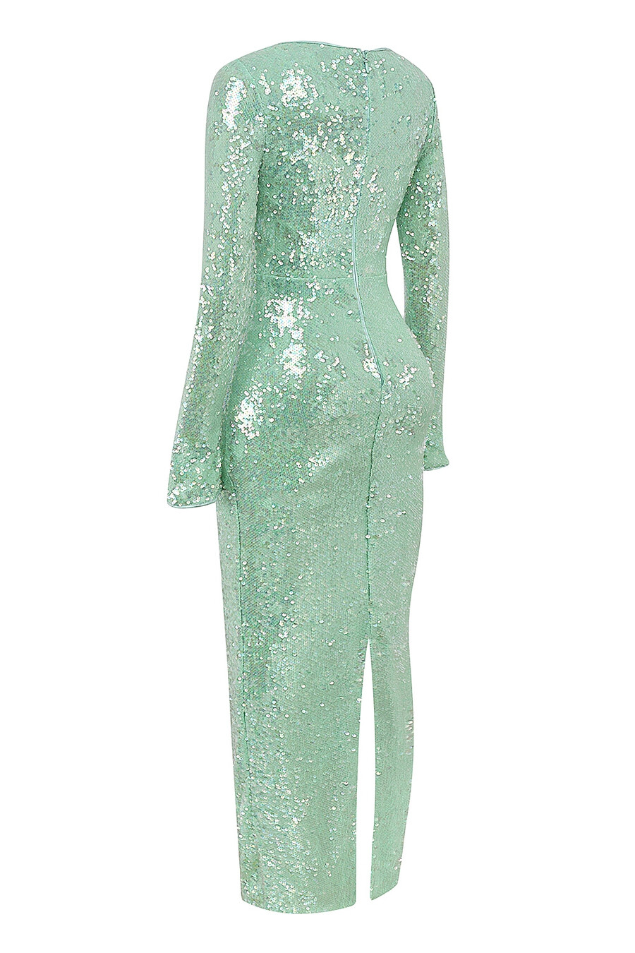 pailletten-maxikleid in meerschaumgrün