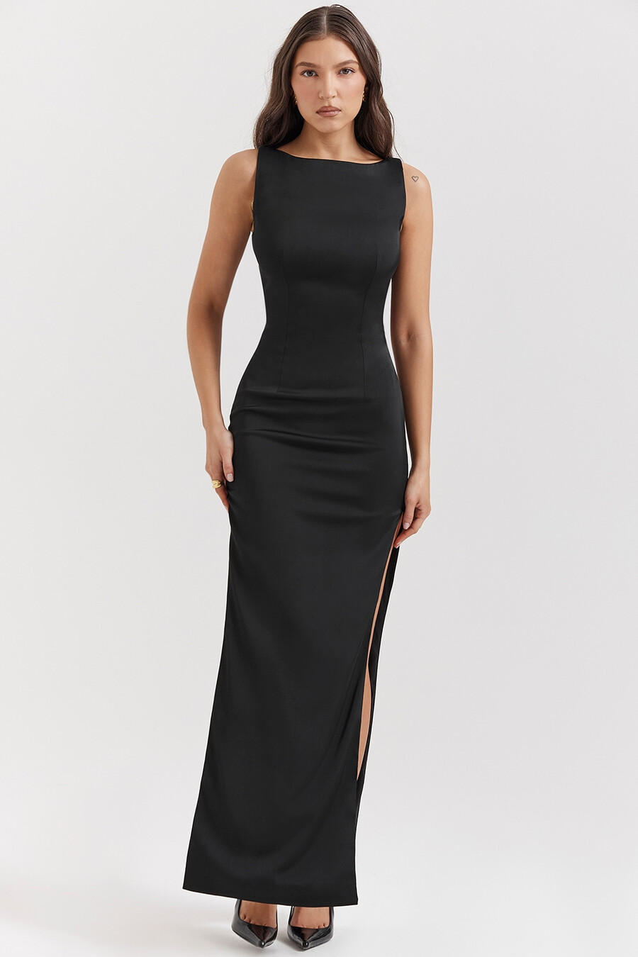 schwarzes maxikleid
