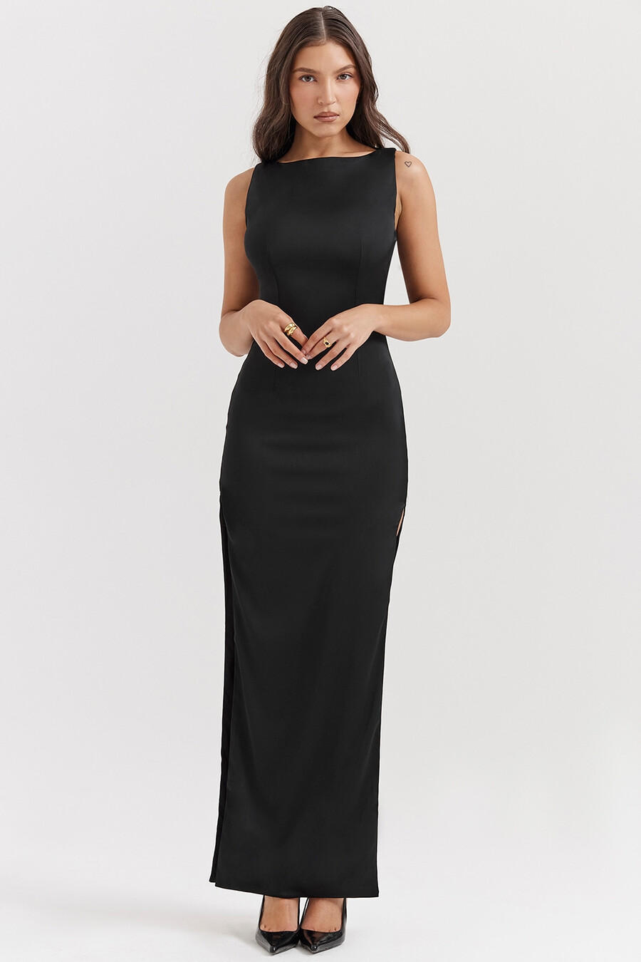 schwarzes maxikleid