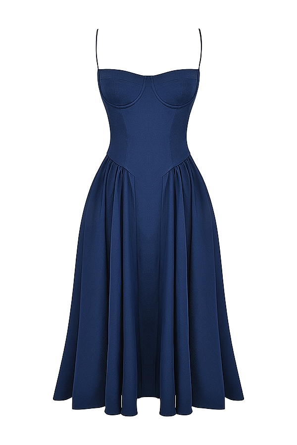 französisches marine-korsett-sommerkleid