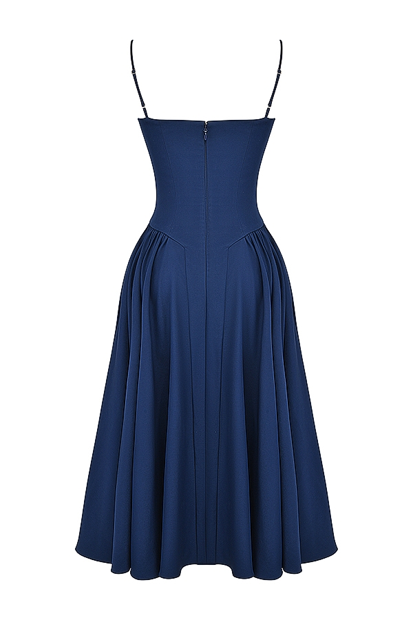 französisches marine-korsett-sommerkleid