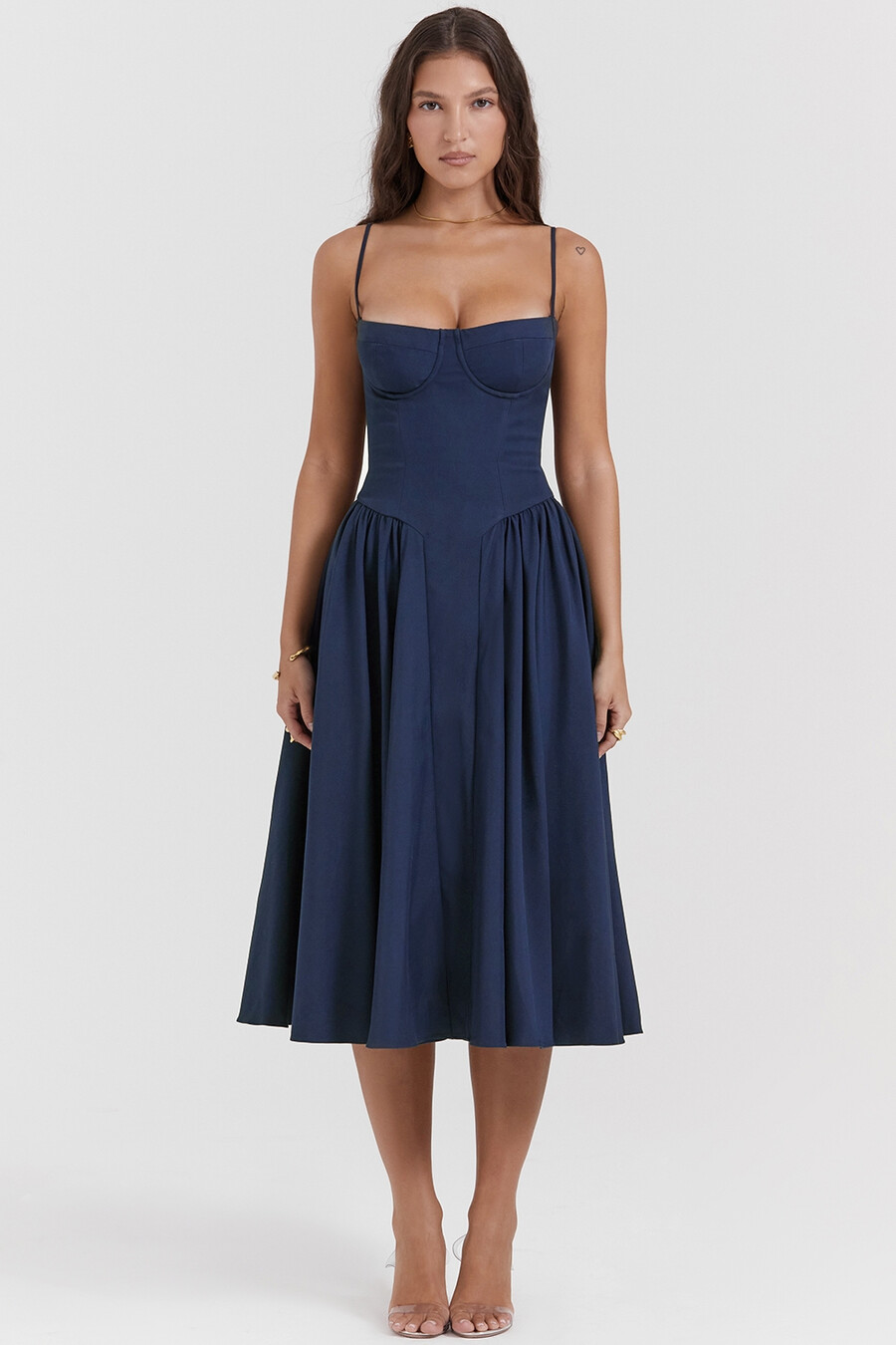 französisches marine-korsett-sommerkleid
