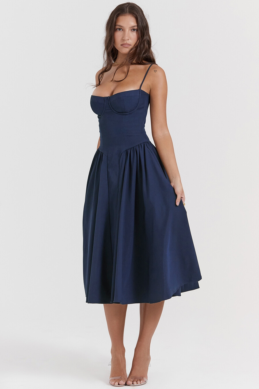 französisches marine-korsett-sommerkleid
