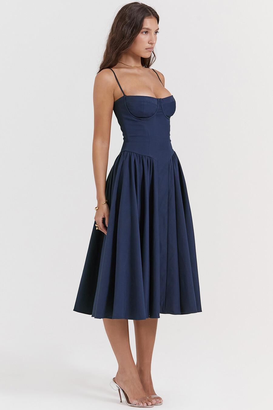 französisches marine-korsett-sommerkleid