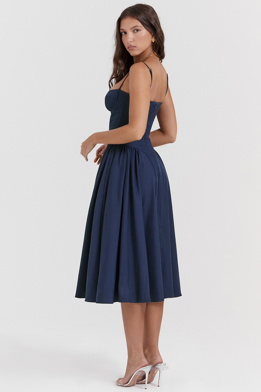 französisches marine-korsett-sommerkleid
