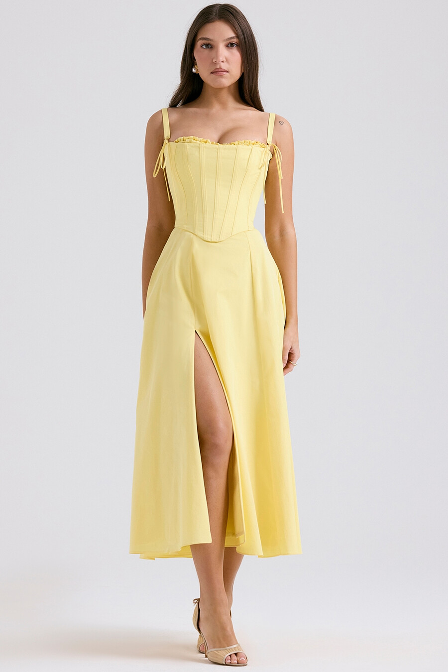 sommerkleid aus baumwolle in midi-länge „sunshine