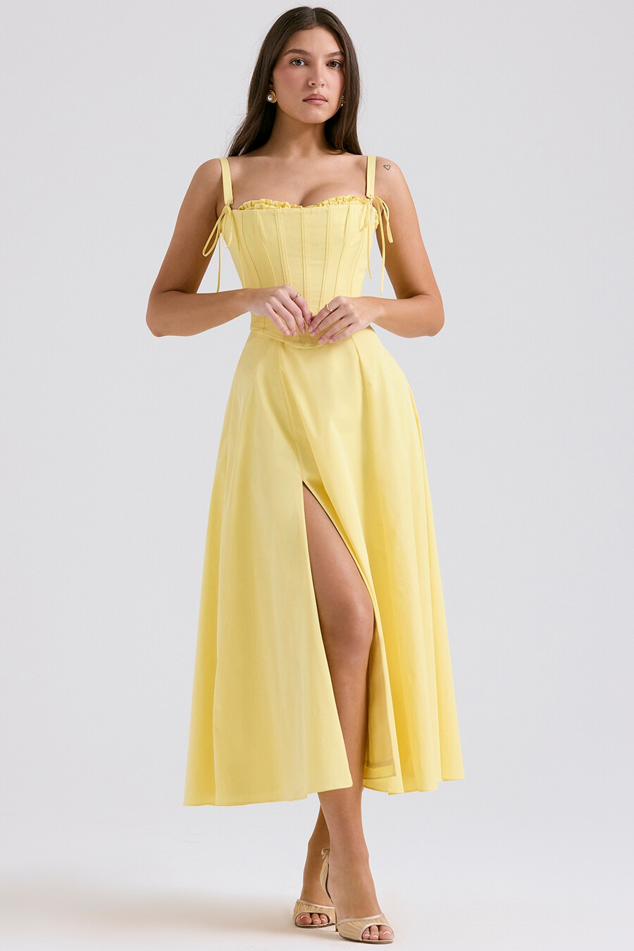 sommerkleid aus baumwolle in midi-länge „sunshine