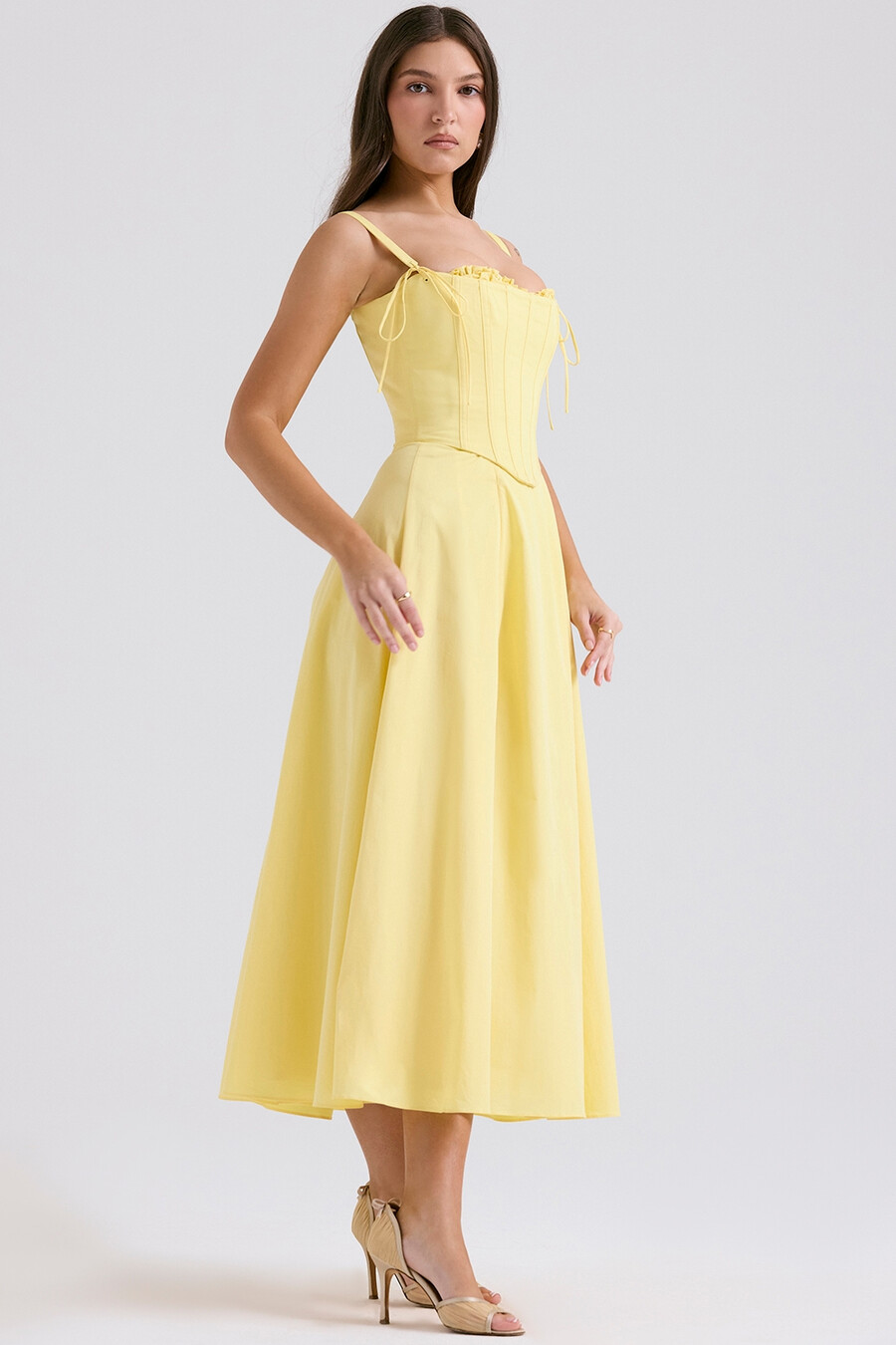 sommerkleid aus baumwolle in midi-länge „sunshine