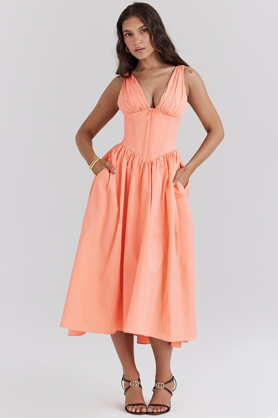 sorbet baumwoll-korsett-sommerkleid