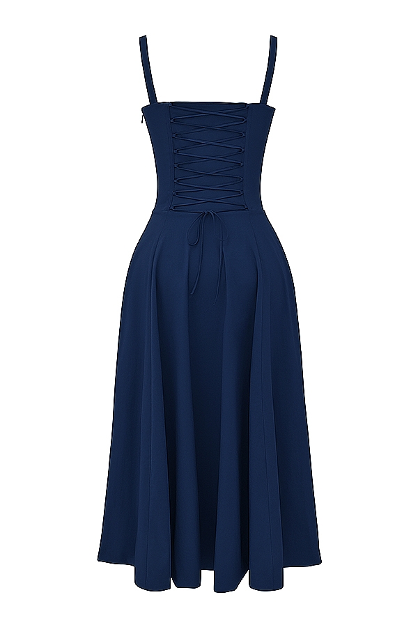 französisches marine-bustier-sommerkleid