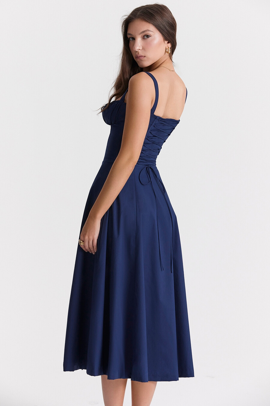 französisches marine-bustier-sommerkleid