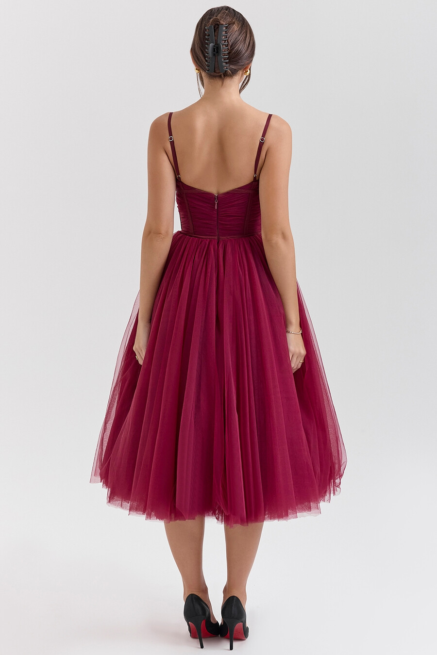 cabernet tüll midikleid