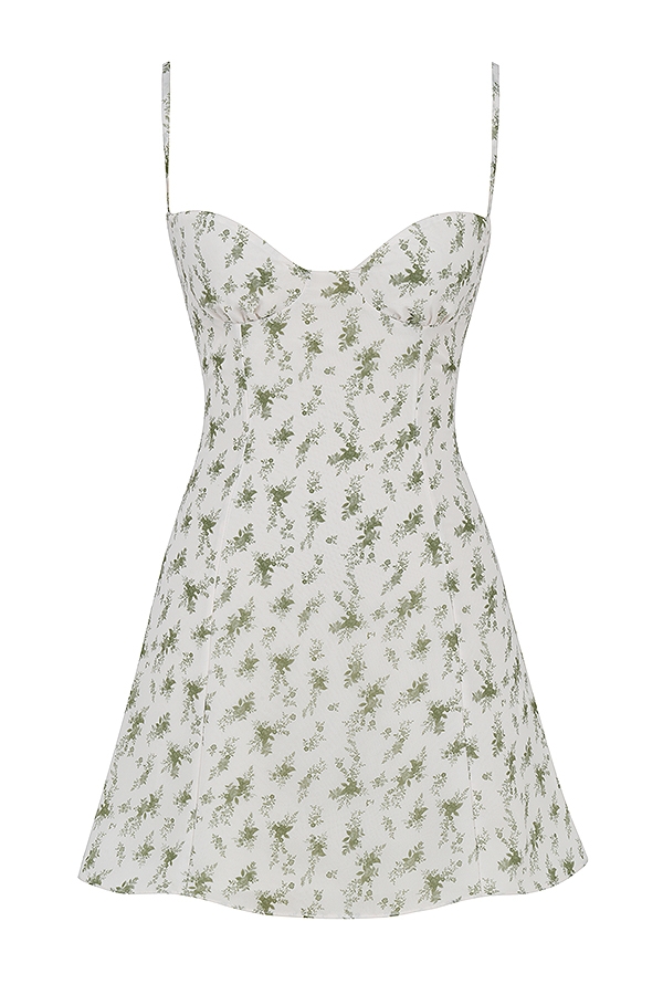 minikleid mit gartenmuster