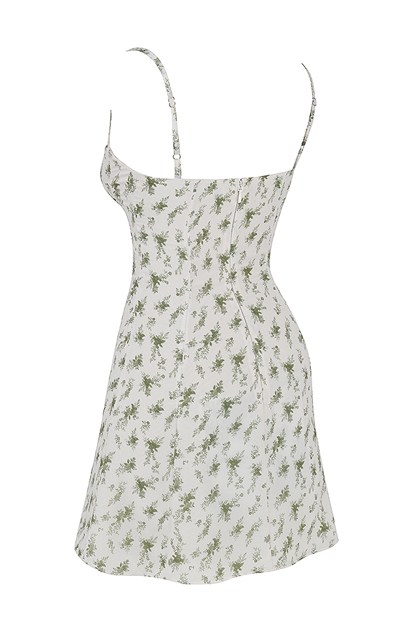 minikleid mit gartenmuster