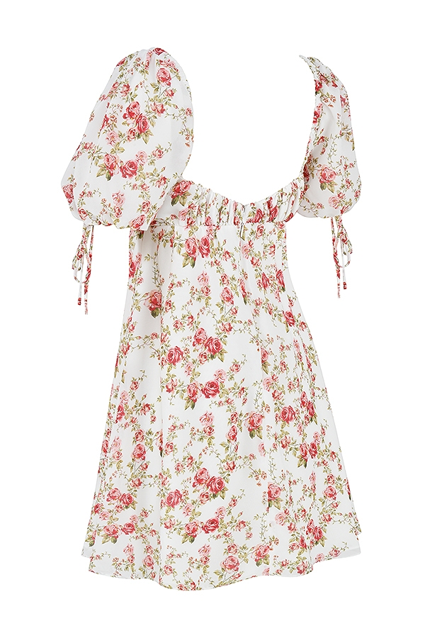 minikleid mit rosenmuster