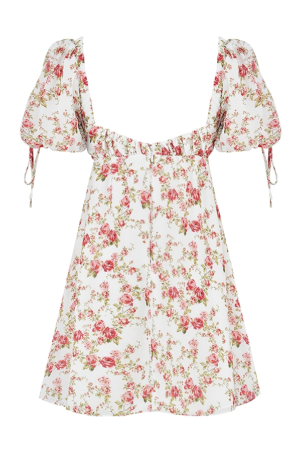 minikleid mit rosenmuster