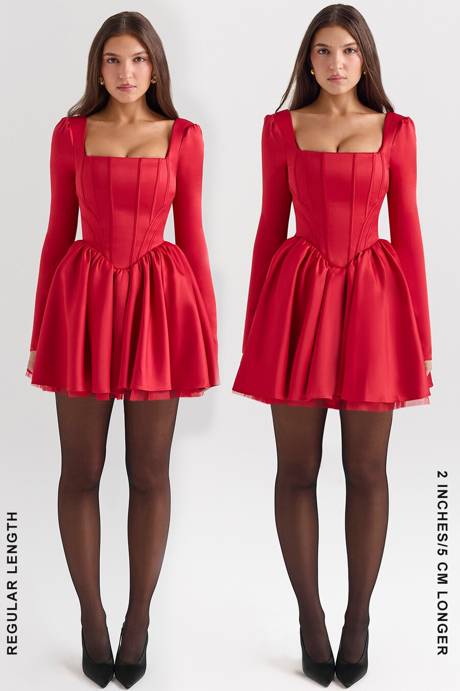 holly red minikleid aus tüll mit abnehmbarer schleife