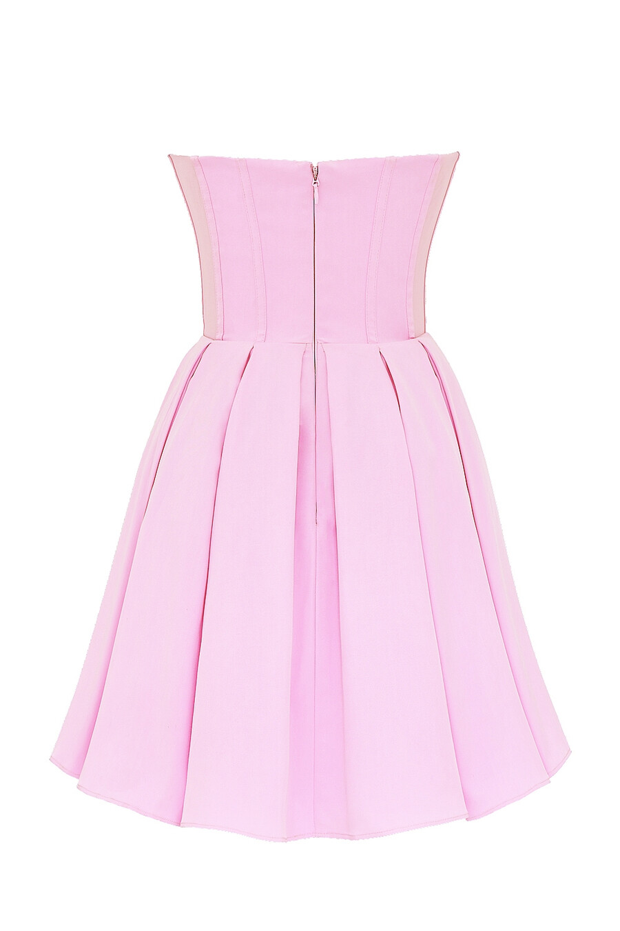trägerloses minikleid aus baumwoll-twill