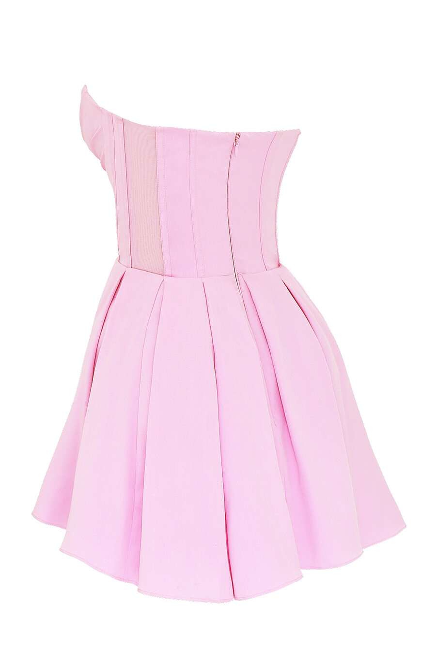 trägerloses minikleid aus baumwoll-twill