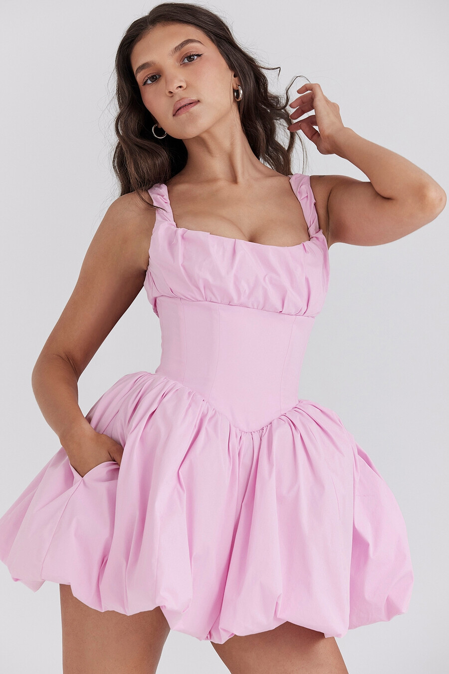 minikleid aus baumwolltüll in zuckerwatte-optik