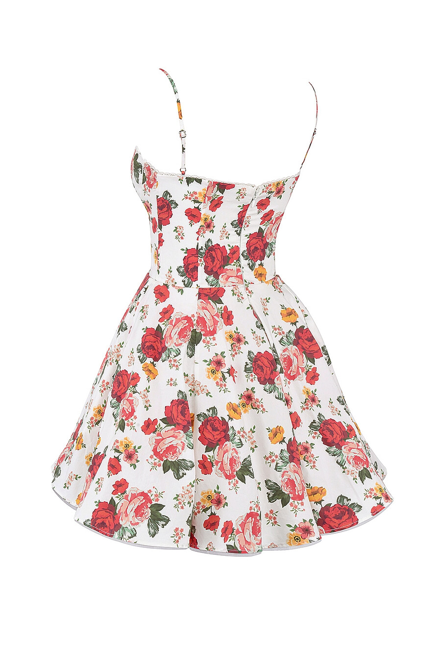minikleid aus tüll mit italienischem rosenmuster