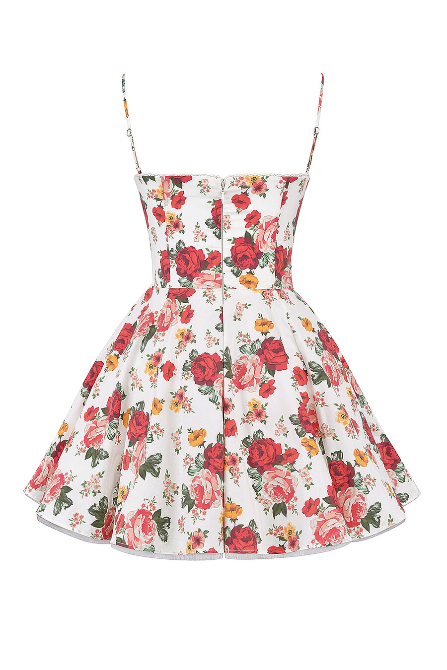 minikleid aus tüll mit italienischem rosenmuster