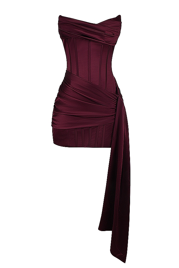 mulberry trägerloses korsettkleid