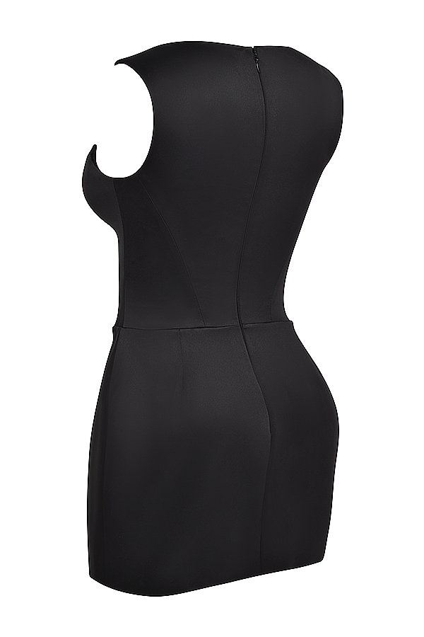 schwarzes korsett-minikleid