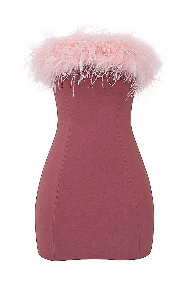 warmrosa minikleid