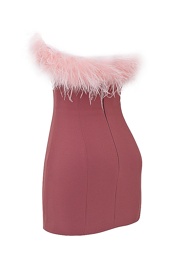 warmrosa minikleid