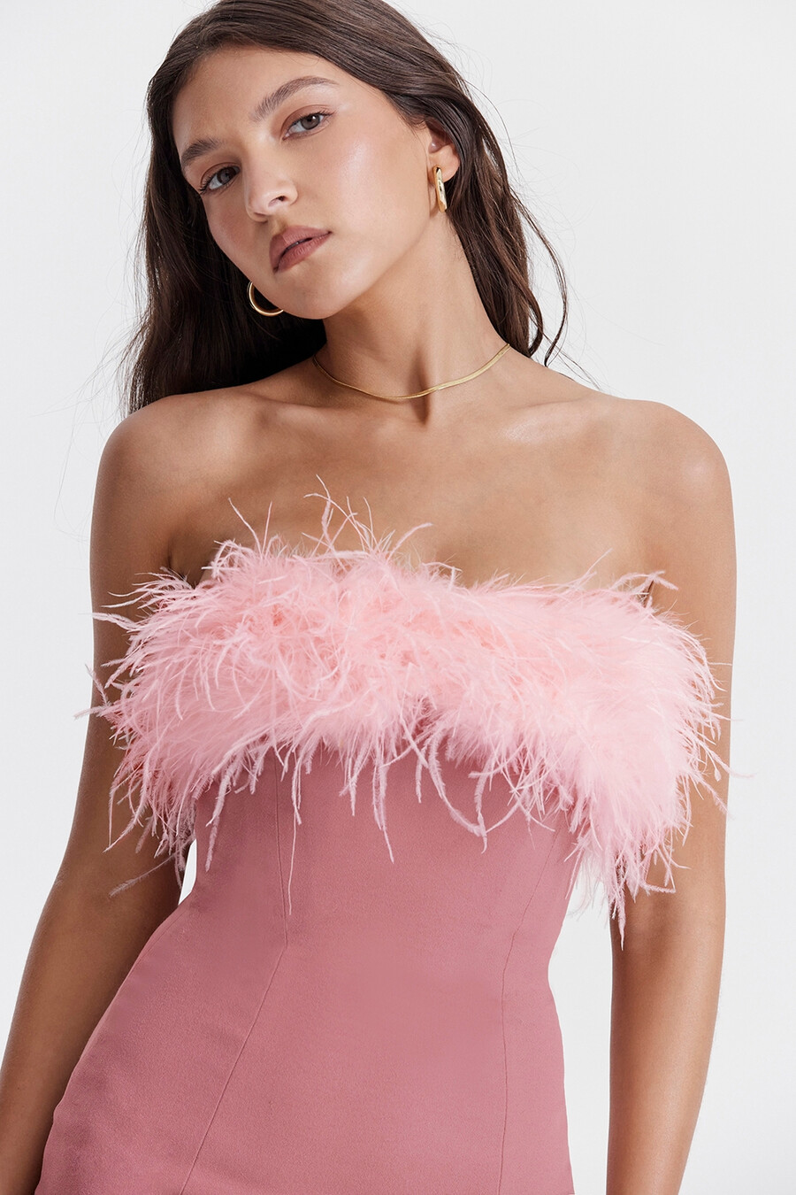warmrosa minikleid