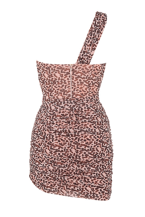 minikleid mit tiermuster und cut-outs