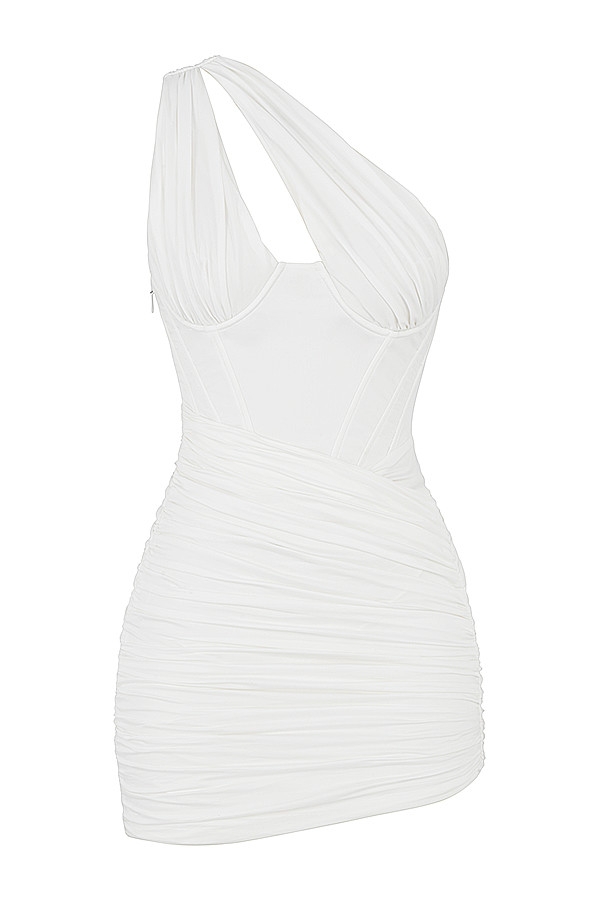 weißes minikleid mit cut-outs