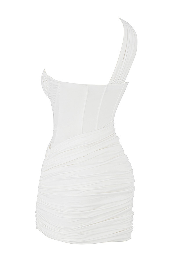 weißes minikleid mit cut-outs