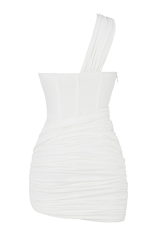 weißes minikleid mit cut-outs
